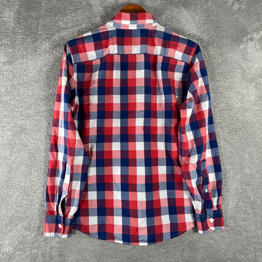 Abercrombie & Fitch Button Down Shirt Mens Small Red Plaid Preppy Classic Woven - Picture 2 of 6